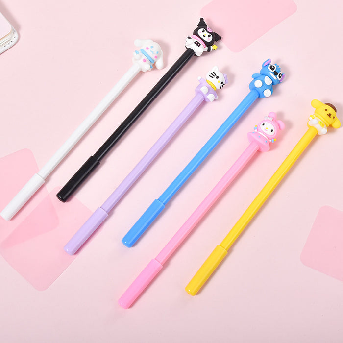 Wholesale full series push gel pen multi-color pen Journal pen carbon water pen black pen ten-color pen