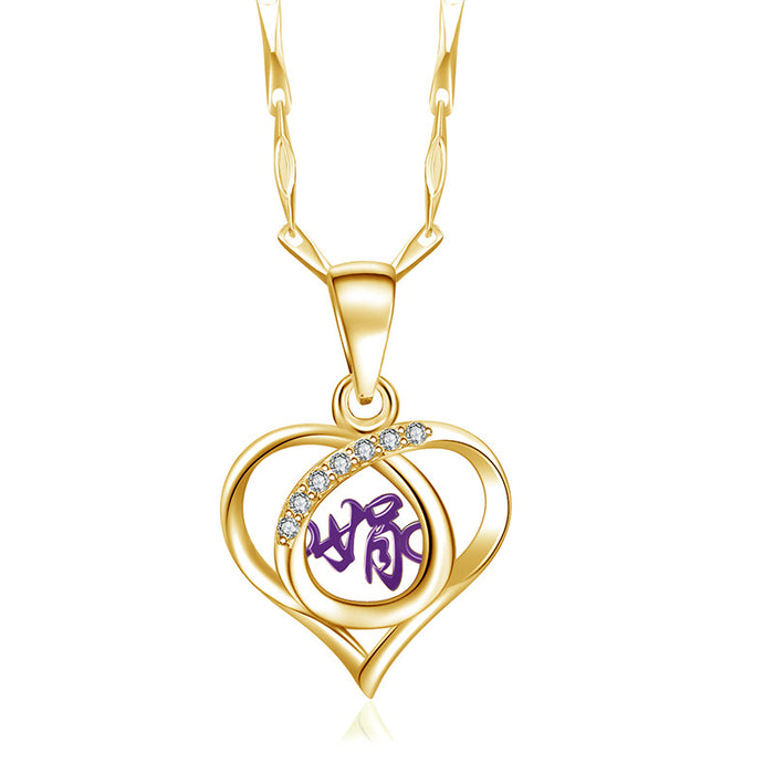 Wholesale titanium steel necklace love clavicle necklace accessories to send girlfriend