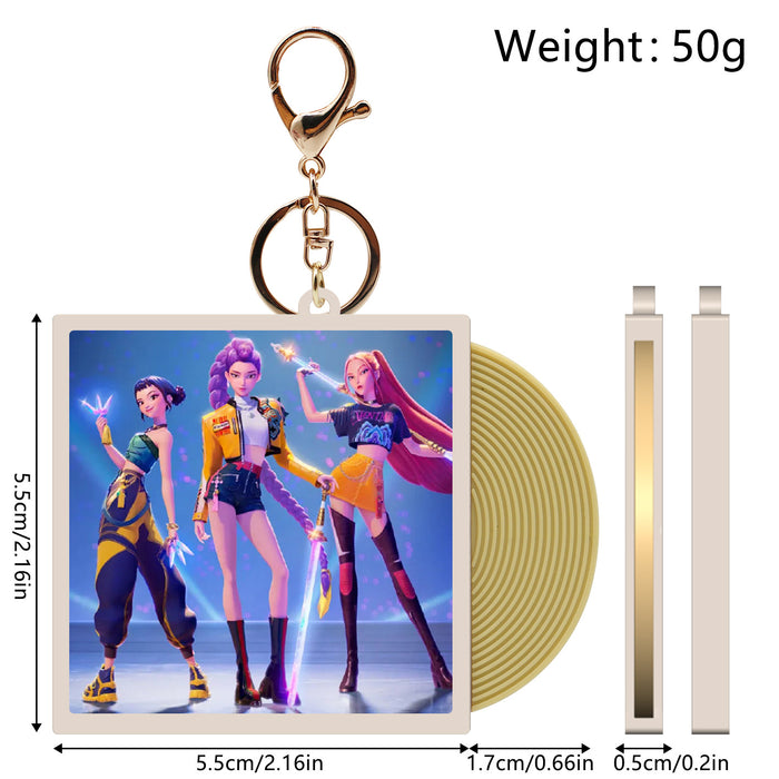 Wholesale KPOP CD vinyl record keychain