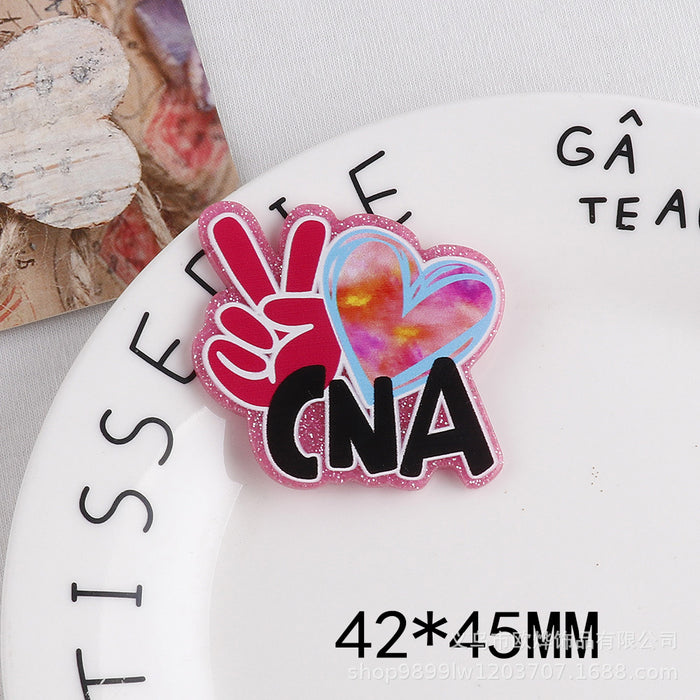 Wholesale Cartoon Pill Clothes Bottle Acrylic Pin DIY Patch Accessories JDC-FK-OuYie007