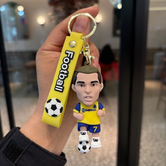 Wholesale 2pcs World Cup Cartoon Football Star Keychain Fashion Accessory Fan Gift
