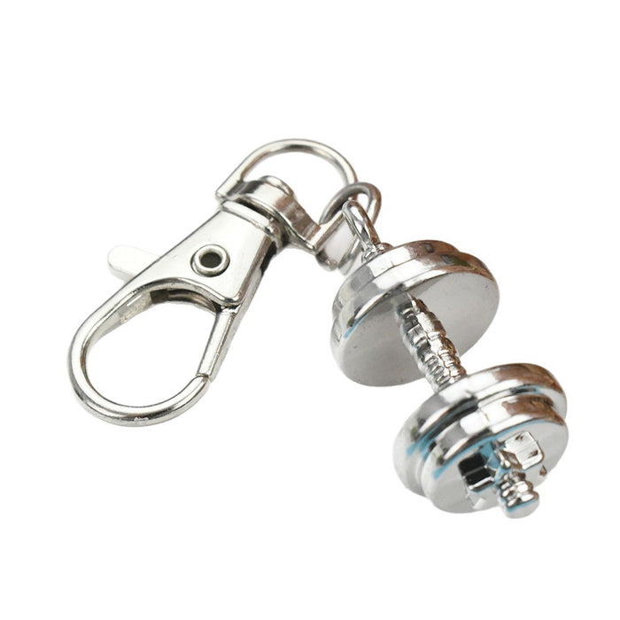 Wholesale Dumbbell Weight Pendant Metal Keychain
