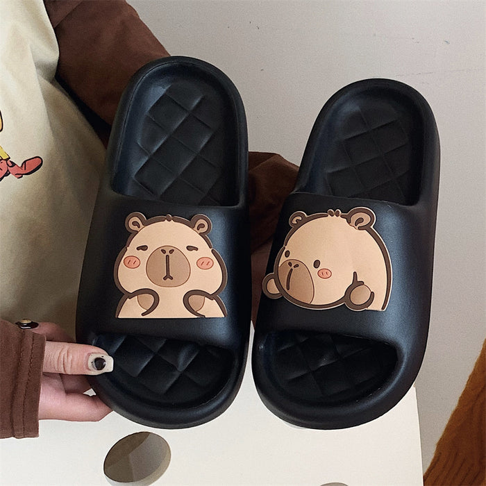 Wholesale  capybara eva soft bottom sandals  casual home slippers