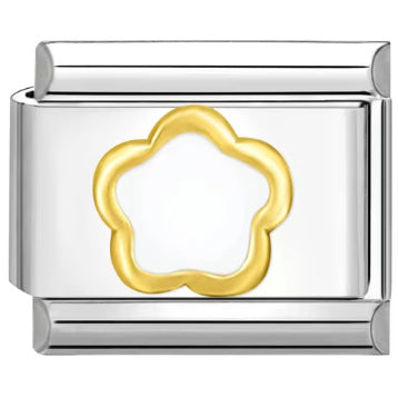 Wholesale Mother' s Day Series Stainless Steel Italian Flower Bracelet DIY Module Combination Jewelry