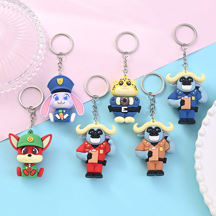 Wholesale 10PCS PVC Cartoon Doll Keychain JDC-KC-AQing008