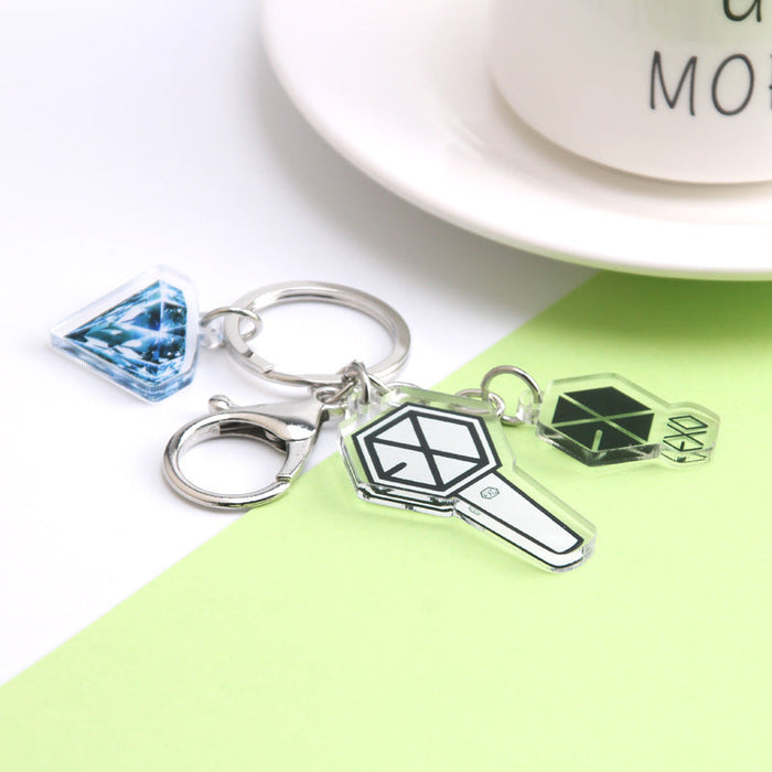 Wholesale Idol Acrylic Double Sided Transparent Keychain JDC-KC-RuiYuan001