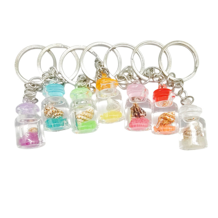 Wholesale Acrylic Bottle Conch Luminous Drift Bottle Keychain JDC-KC-TYS016