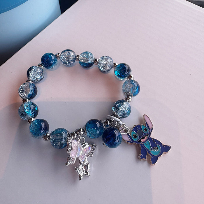 Wholesale Cartoon Crystal Bracelet Cute Girl' s Korean Style Jewelry Studdy Girl' s Best Friend Student Handset Ins