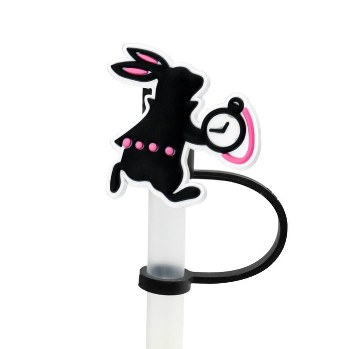 Wholesale 10pcs Silicone Cute Straw Cover JDC-SCR-KuaJ011