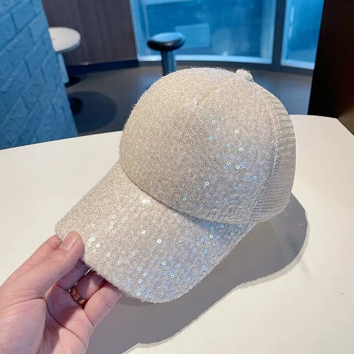 Wholesale Polyester  Glitter Baseball Net Cap JDC-FH-XuanWei001