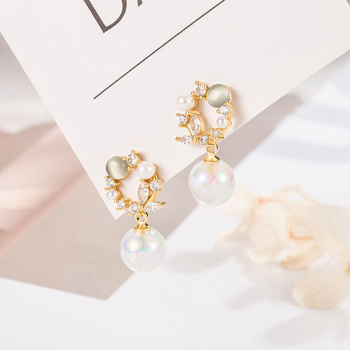 Wholesale Mermaid Pearl Stud Earrings JDC-ES-XSL001