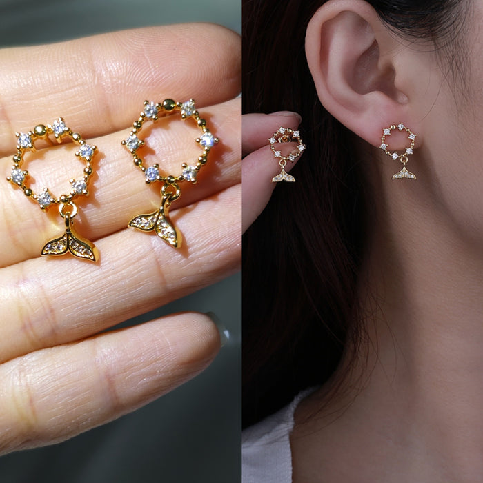 Wholesale High end earrings, fashionable and versatile, simple and niche design earrings