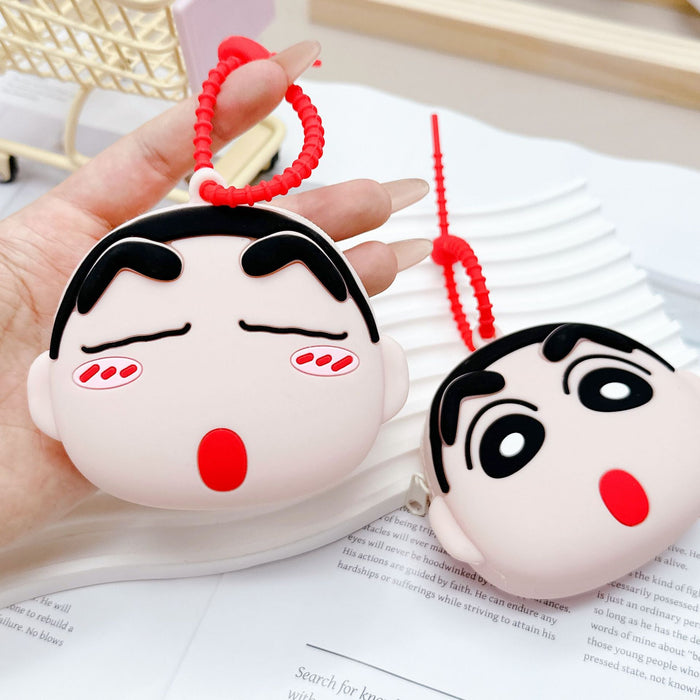 Wholesale  Coin Purse Silicone Keychain Cute Cartoon Doll Student Bag Decorative Pendant