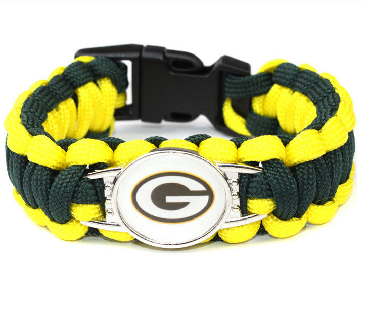 Wholesale Football  Alloy Buckle Woven Bracelet