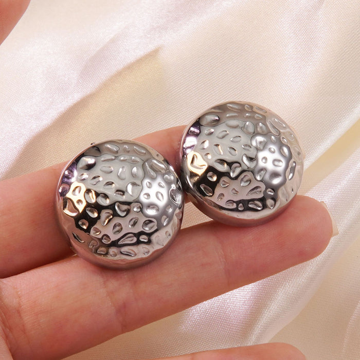 Wholesale Stainless Steel Round Earrings JDC-ES-JW014