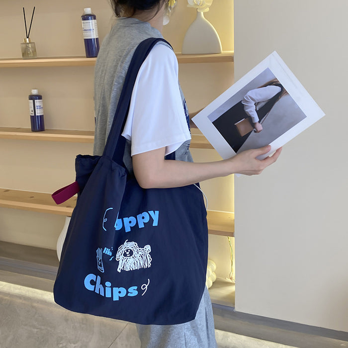 Wholesale Cute embroidery versatile artistic shoulder bag tote bag large capacity commuting shoulder bag