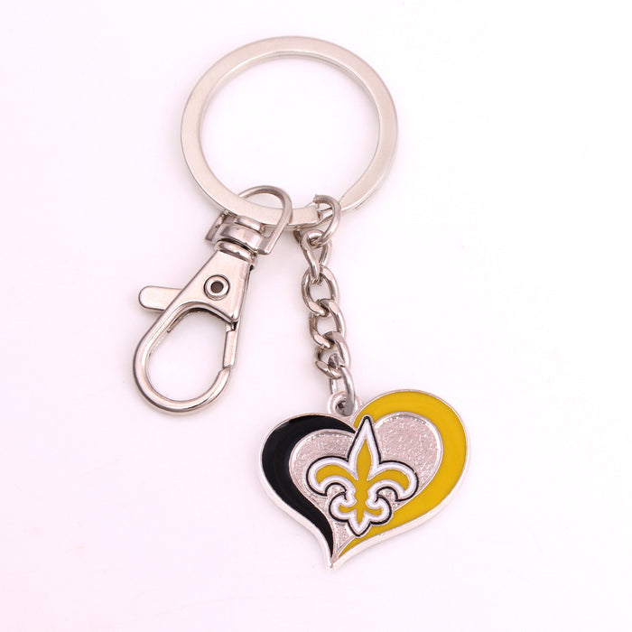 Wholesale Zinc Alloy Peach Heart Drip Oil Sports Pendant Keychain JDC-KC-HouHui001