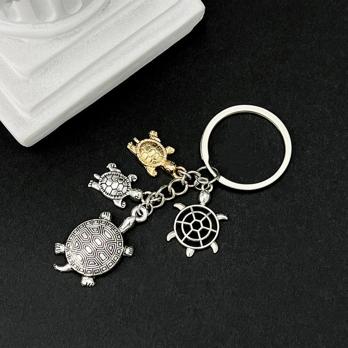 Wholesale Crossed Legs Turtle Alloy Keychain JDC-KC-LuNeng010