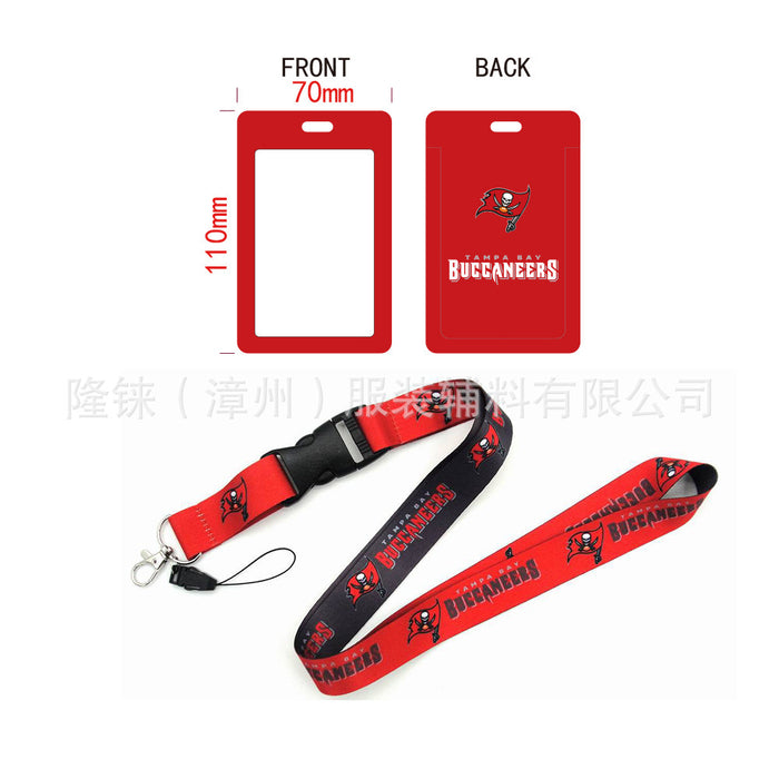 Wholesale of 10pcs/pack Rugby Card Set Polyester Hanging Cord Keychain JDC-KC-LongL001