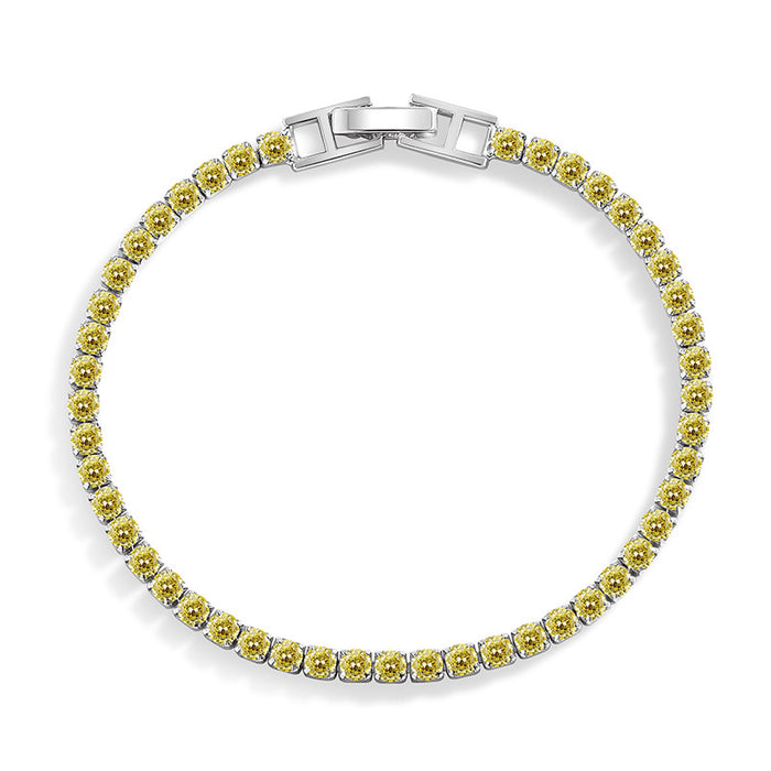 Wholesale Diamond-Set Contion Tennis Bracelet - Stylish Cubic Zirconia Cuff for Women - Boutique Resale