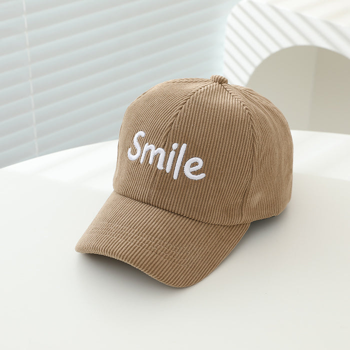 Wholesale Kids Baseball Cap English Letter Fleece Lined Autumn Casual Unisex Chic Outdoor Hat