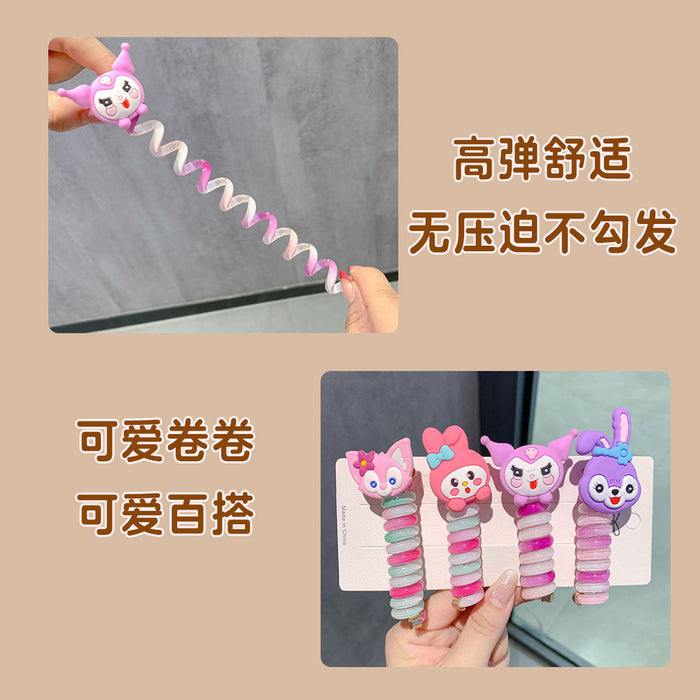 Wholesale Children' s Phone Cord Hair Scrunchies Cartoon Animal  Headwear