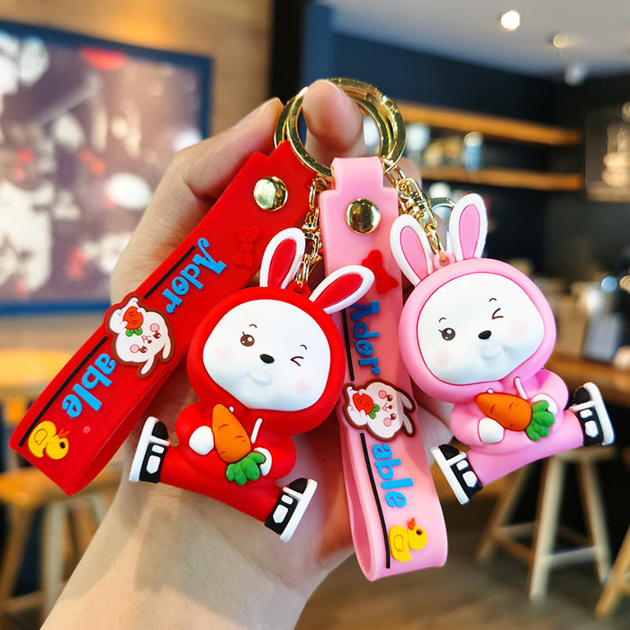 Wholesale Rubber Cartoon Doll Three-dimensional Keychain JDC-KC-Tingm118