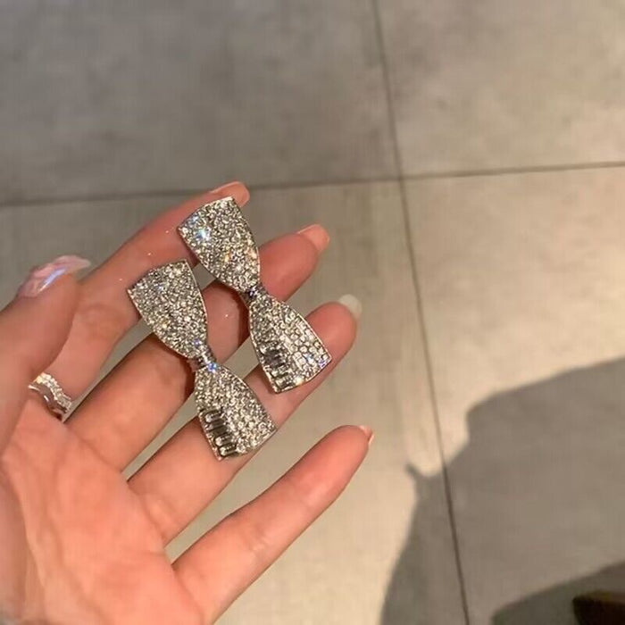 Wholesale Shining Stars Bow Rhinestone Side Clip High-end Sense Bangs Clip Hair Accessories New Style