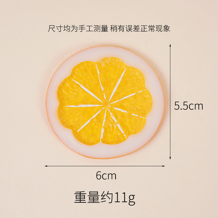 Wholesale Lemon Slice Simulated Fruit PVC Keychain Charm Fashion Bag Accessory MOQ≥2