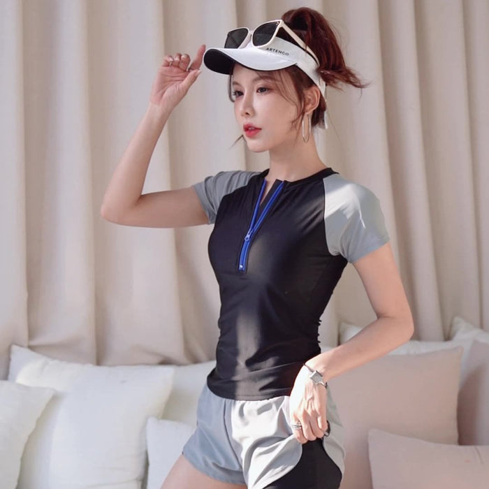 Wholesale Sports swimsuit for women, conservative split style professional quick drying swimsuit, hot spring soaking swimsuit set