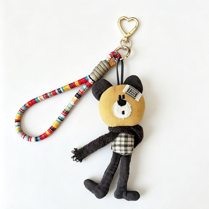 Wholesale Vintage Cute Cartoon Cloth Keychain Bag Charm Accessory