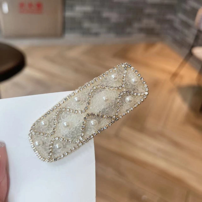Wholesale Pearl Rhinestone Hairpin Side Clip Bangs Clip Back Head
