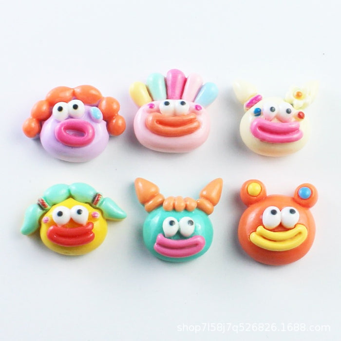 Wholesale Big Eyed Explosive Hair Monster Epoxy Cream Glue Phone Case Handmade Hairpin Accessories