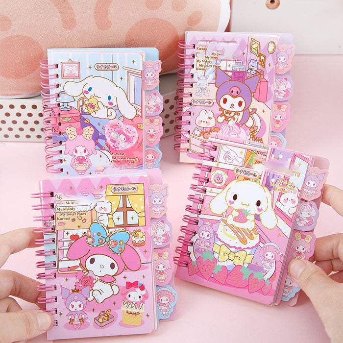 Wholesale A7 Gold Foil Spiral Notebook Cute Dividers Planner Student Stationery