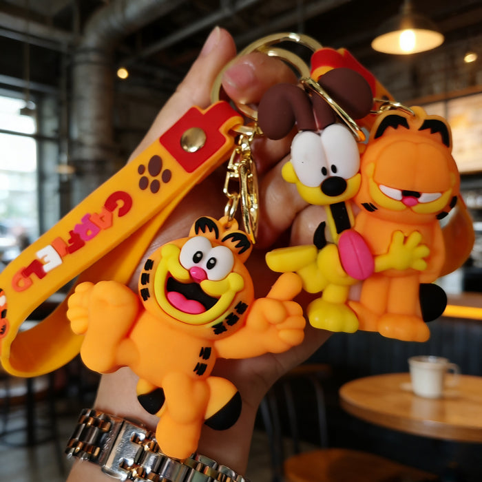 Wholesale Cute Cartoon Cat Silicone Keychain