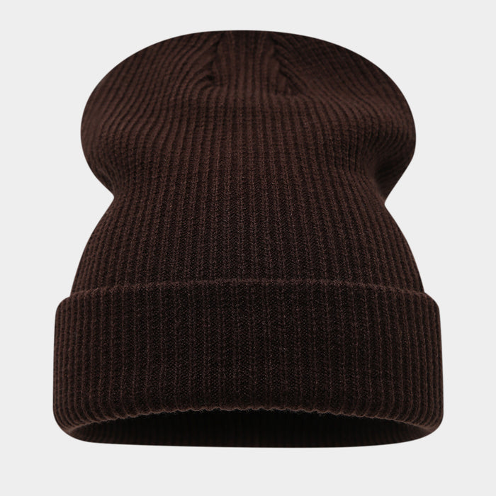 Wholesale Double-striped cuffed pullover warm knitted fashionhat