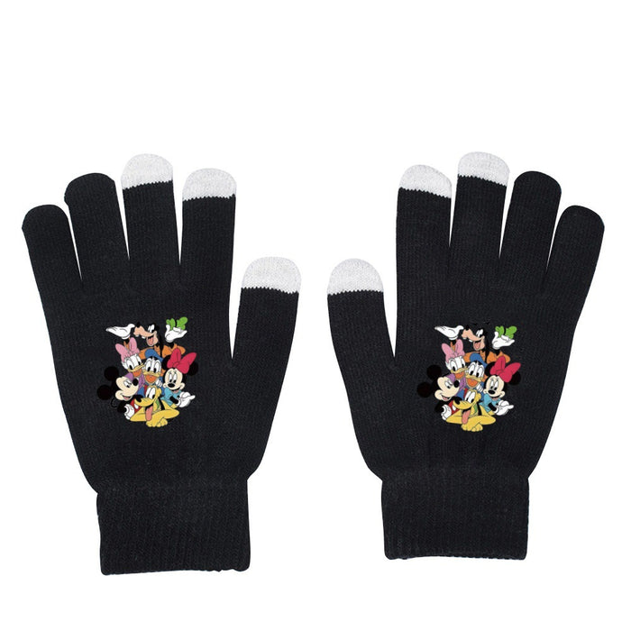 Wholesale Warm and versatile printed knitted gloves