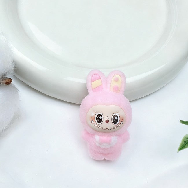 Wholesale flocked apron,  cute bunny accessories  keychain