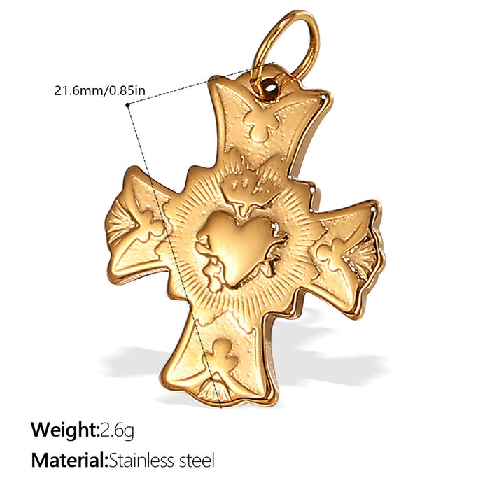 Wholesale  Pendant Accessories Inlaid Rhinestone All-match Pendant Inlaid Glass Stone Round Pendant Necklace