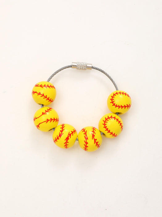 Wholesale Basketball Baseball Football Wooden Beads JDC-BDS-YiTian001