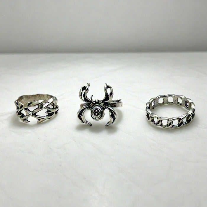 Wholesale  Skull  Ring Set Vintage Hip Hop Punk Style Men S Jewelry Accessory