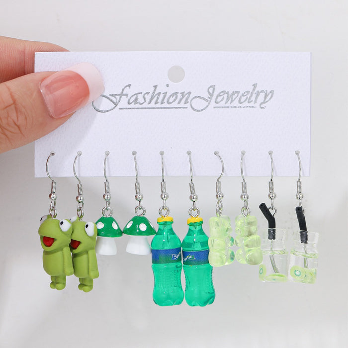 Wholesale Earrings Pendant Drop Glaze Butterfly Earrings Children's Cartoon  Earrings