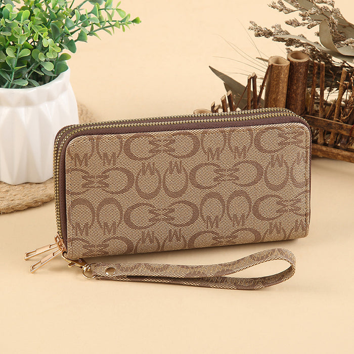 Wholesale PU Leather Clutch Wallet with Flower Pattern and Chain Decoration MOQ≥3