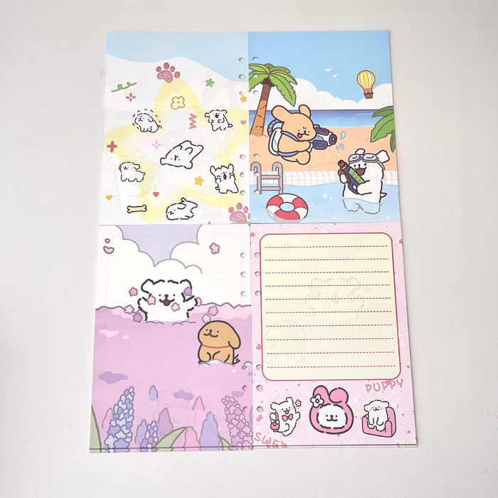 Wholesale A5 Cartoon 6-Hole Ruled Loose Leaf Refill Paper 100 Sheets