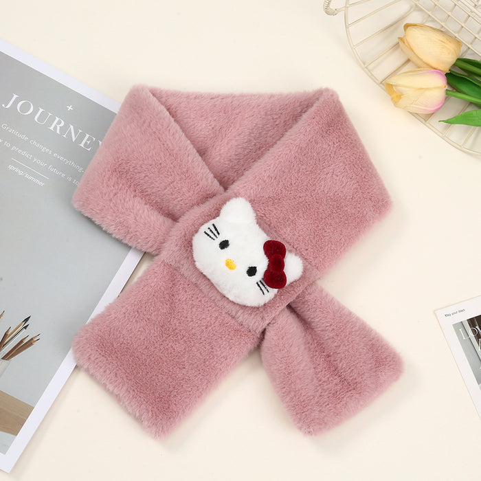 Wholesale Cute cartoon plush children' s scarf