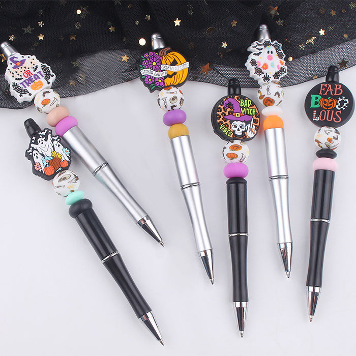 Wholesale Halloween Cartoon Silicone Plastic Bead Pen JDC-PN-GuangTian008