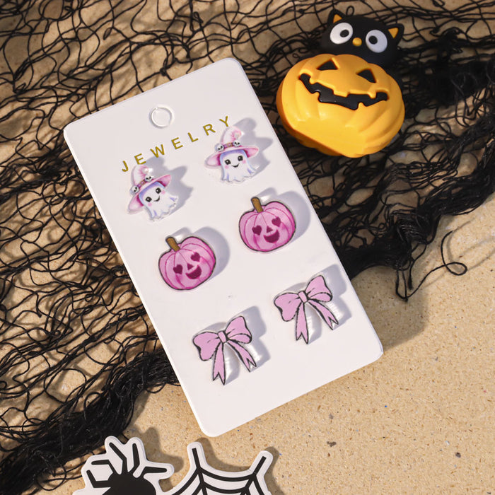 Wholesale  earrings acrylic cute funny shape ghost bow earrings