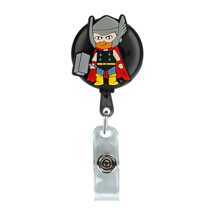 Wholesale Cartoon Badge Scroll Retractable Keychain JDC-KC-LuoKe008