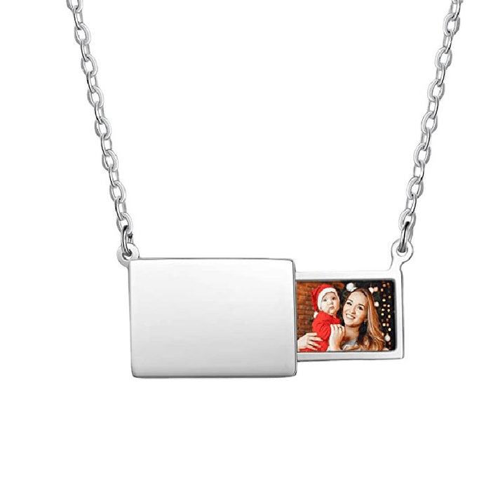 Wholesale Personalized creative pull-out photo envelope necklace jewelry
