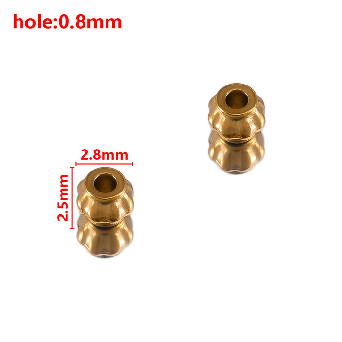 Wholesale Stainless steel hole bead lantern hole bead angular scattered bead separated bead handmade DIY bracelet bracelet bracelet bracelet bracelet